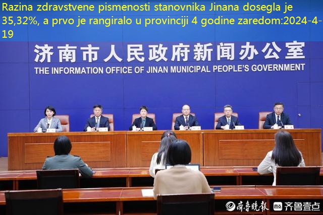 Razina zdravstvene pismenosti stanovnika Jinana dosegla je 35,32%, a prvo je rangiralo u provinciji 4 godine zaredom
